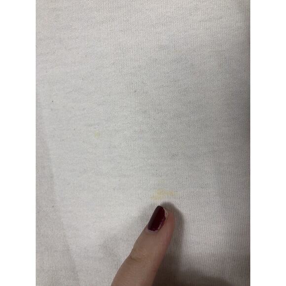 Vintage 1980s Jerzees Grid Tag 50 50 Blend T Shirt Buttons Collar Large Mens - Picture 5 of 8